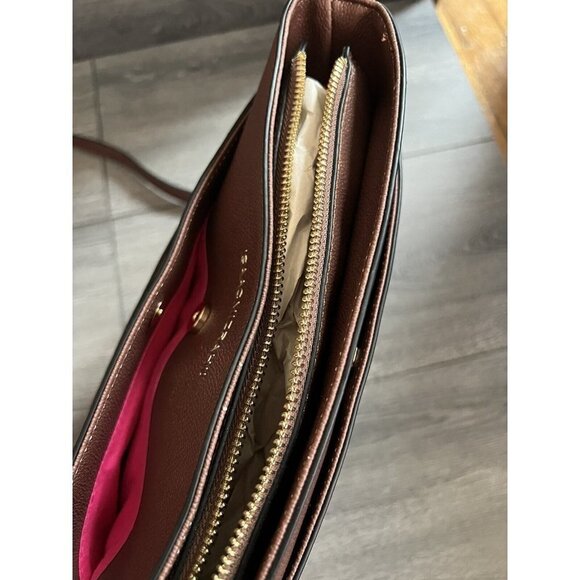 Isaac Mizrahi Live! Multi Pouch Signature Crossbody Cognac Monogram One Size - Picture 7 of 9